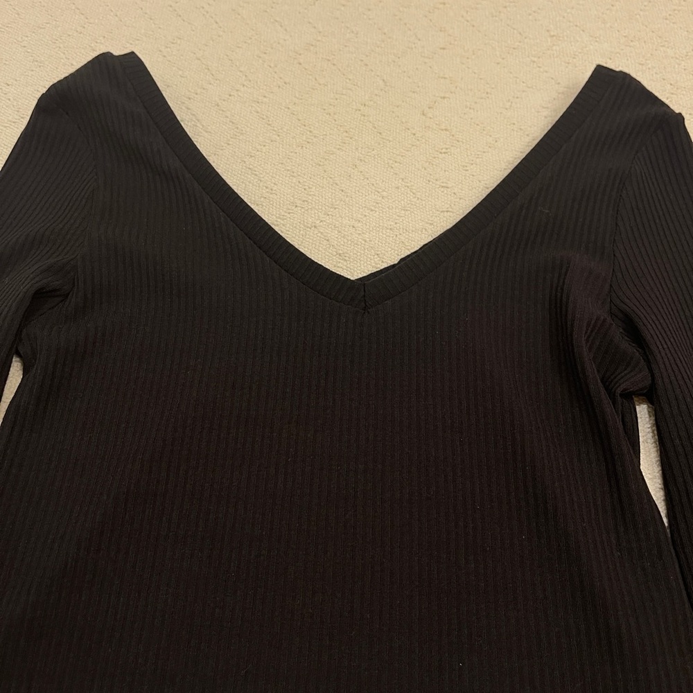 Topshop Ribbed Top - Picture 2 of 4